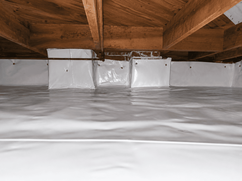 Encapsulation replacement image crawl space encapsultion